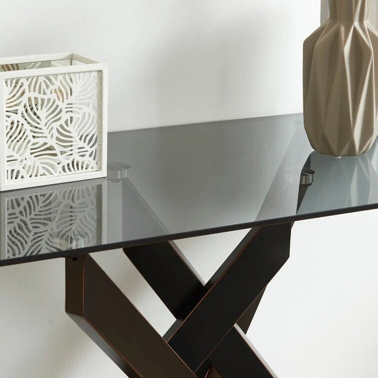 45.3 Glass Top Console Table