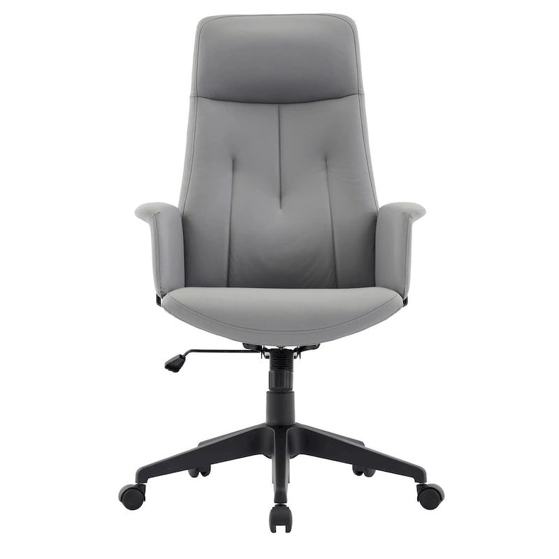 Leather Office Computer Chair Adjustable Height Swivel Desk Chair with Lumbar Support