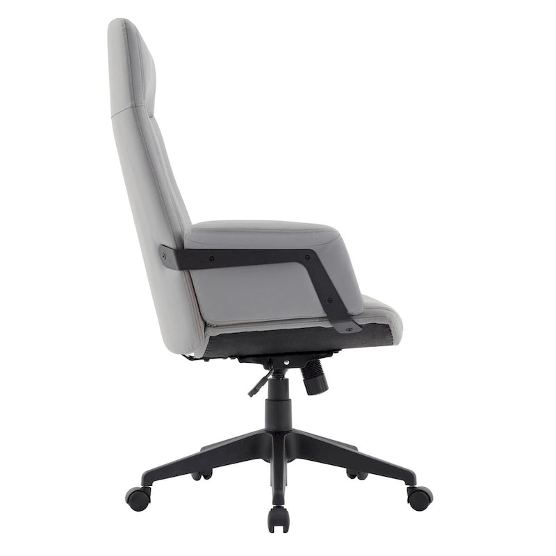 Leather Office Computer Chair Adjustable Height Swivel Desk Chair with Lumbar Support