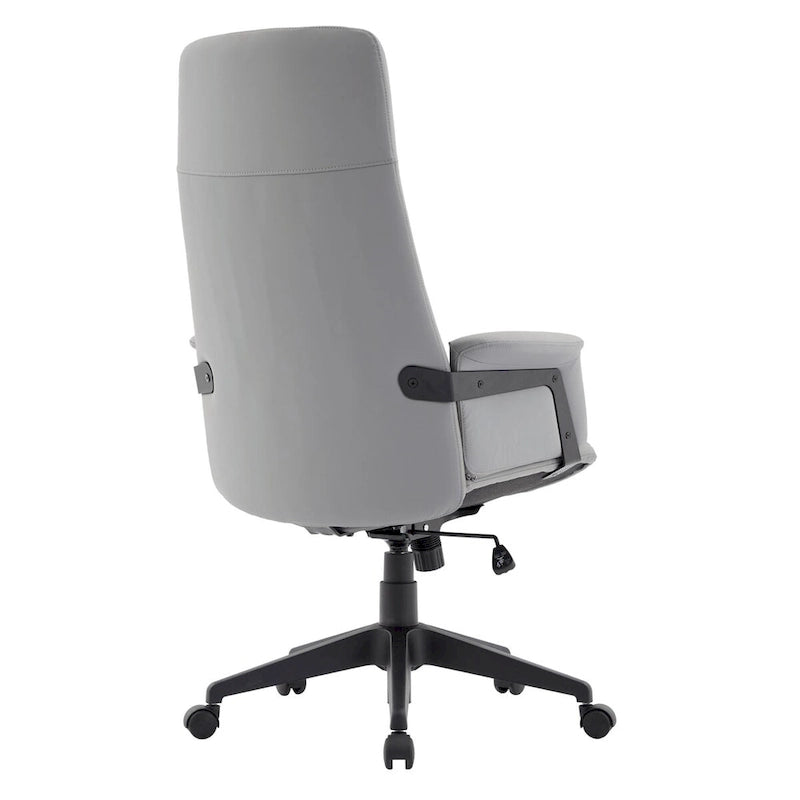 Leather Office Computer Chair Adjustable Height Swivel Desk Chair with Lumbar Support