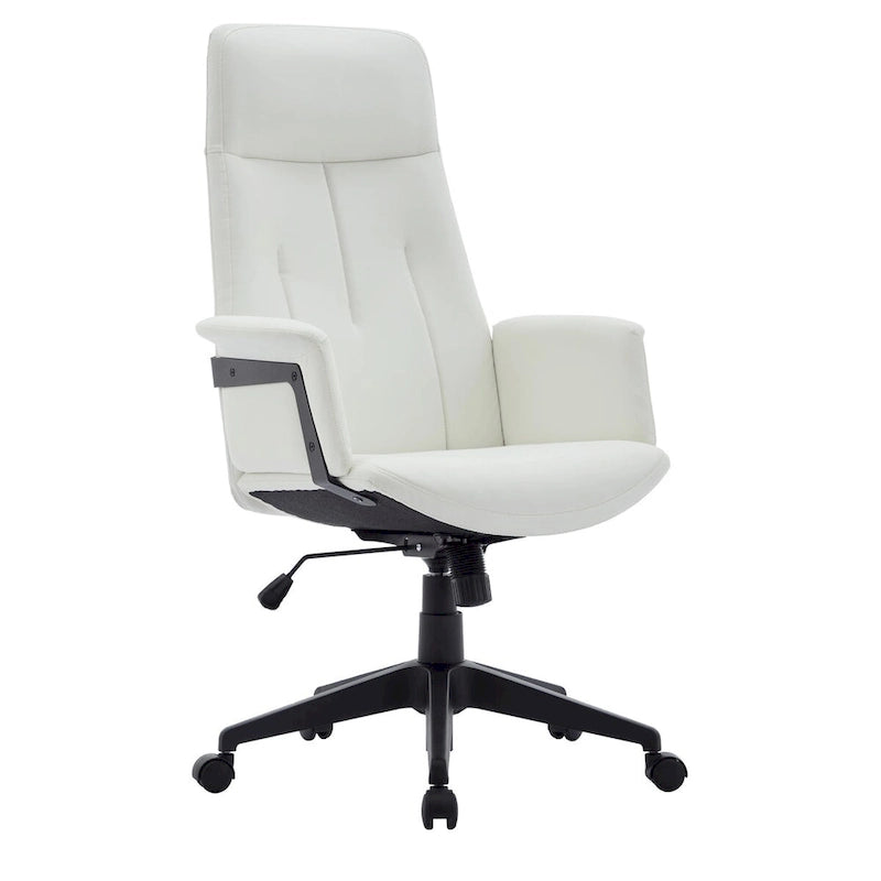 Leather Office Computer Chair Adjustable Height Swivel Desk Chair with Lumbar Support
