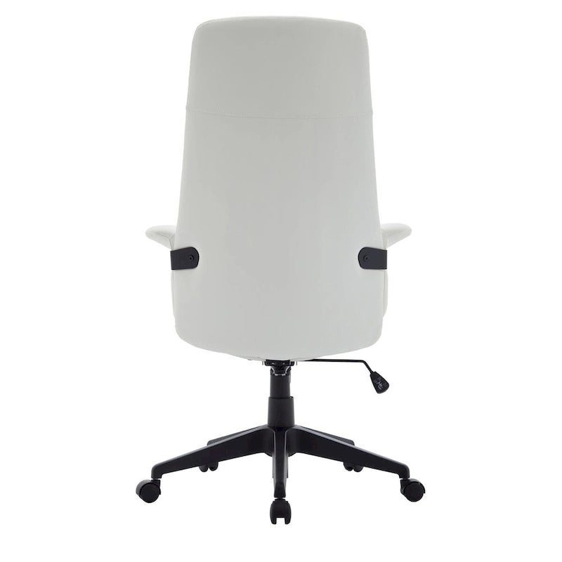 Leather Office Computer Chair Adjustable Height Swivel Desk Chair with Lumbar Support