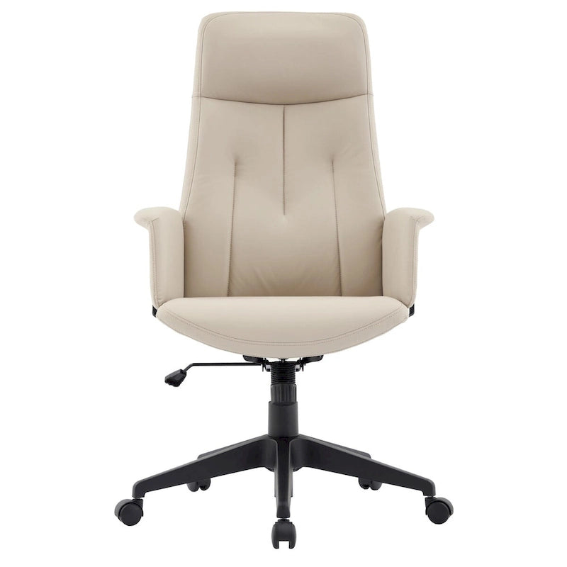 Leather Office Computer Chair Adjustable Height Swivel Desk Chair with Lumbar Support