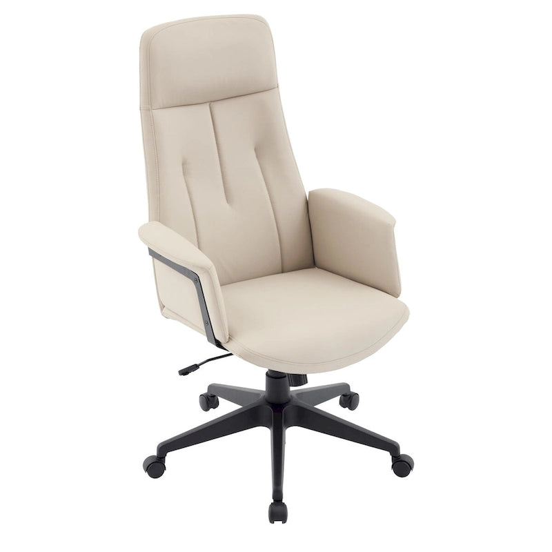Leather Office Computer Chair Adjustable Height Swivel Desk Chair with Lumbar Support