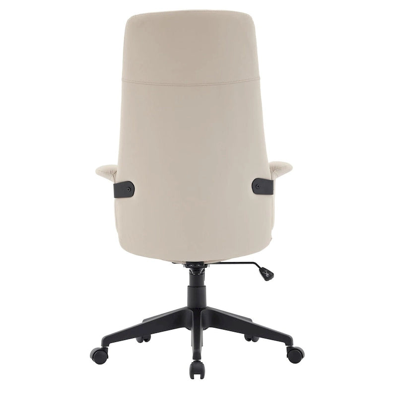 Leather Office Computer Chair Adjustable Height Swivel Desk Chair with Lumbar Support
