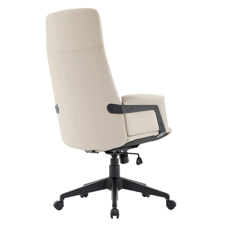 Leather Office Computer Chair Adjustable Height Swivel Desk Chair with Lumbar Support